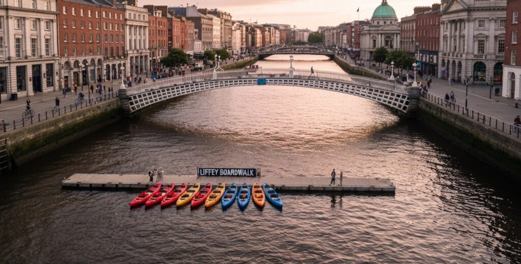Article cover — Kayak Rental Dublin — Where to Hire on the Liffey, Grand Canal Dock, Royal Canal and Dublin Bay (2026)